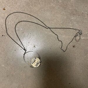 Mixed metal base ball Pendant Necklace